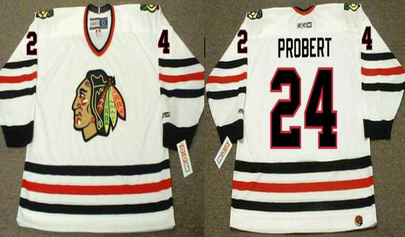 2019 Men Chicago Blackhawks #24 Probert white CCM NHL jerseys